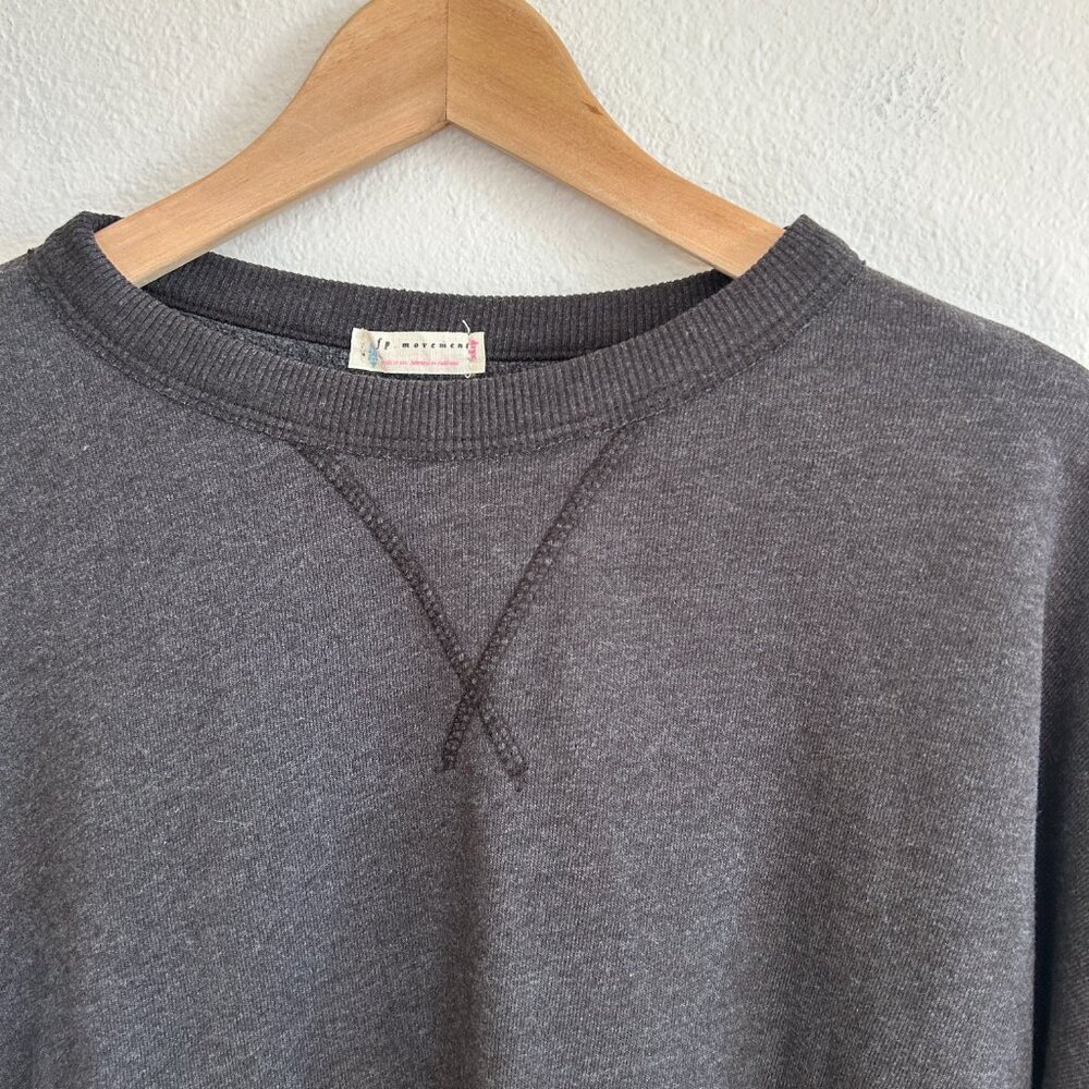 NWOT Free People Movement Sweatshirt XS Charcoal Gray Crop Boxy - Picture 2 of 10